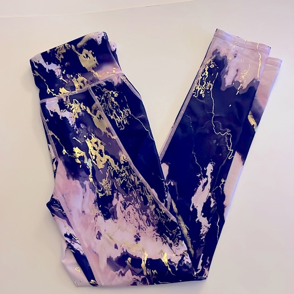 ATHLETIC top&pants, Purple, lavender, gold, L top, XL leggings, good condition - Picture 2 of 6